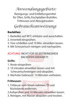 Anwendungskärtchen BRILGRILL